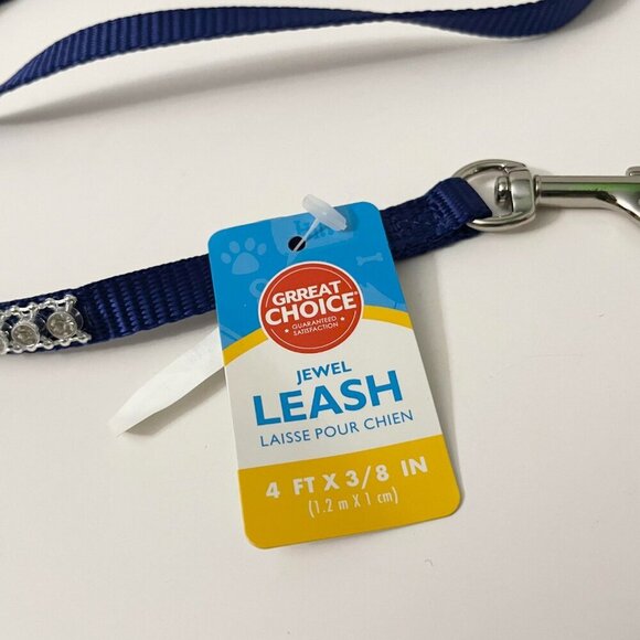 Grreat Choice Jewel Bling Dog Leash XSmall XS 4 Feet Blue - Picture 3 of 7